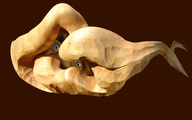 wood sculpture digital art collage